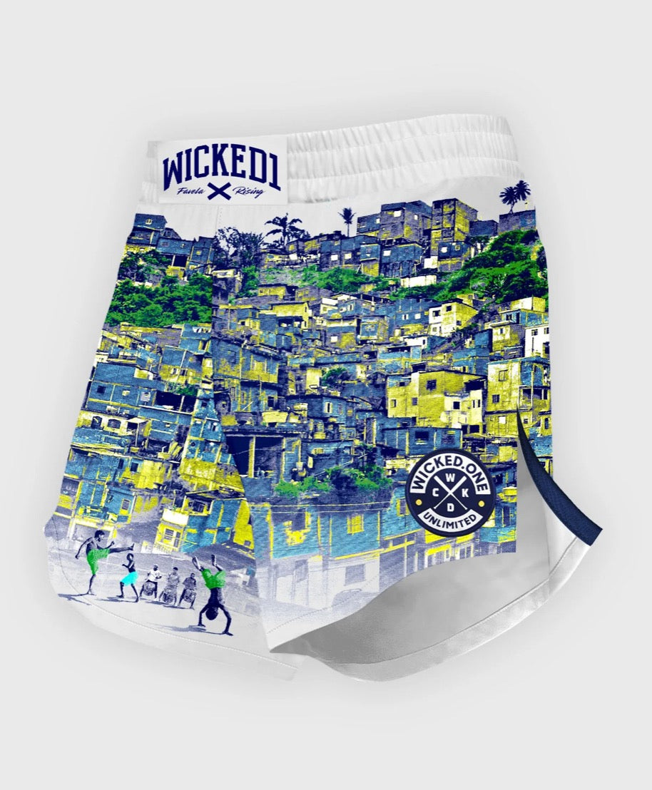 MMA SHORTS ELEMENT FAVELA RISING WHITE