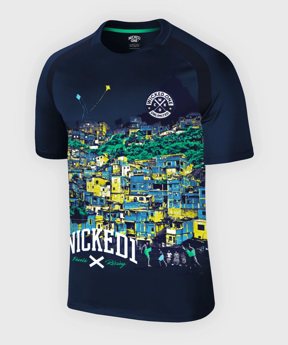 TRAINING SHIRT FAVELA RISING NAVY