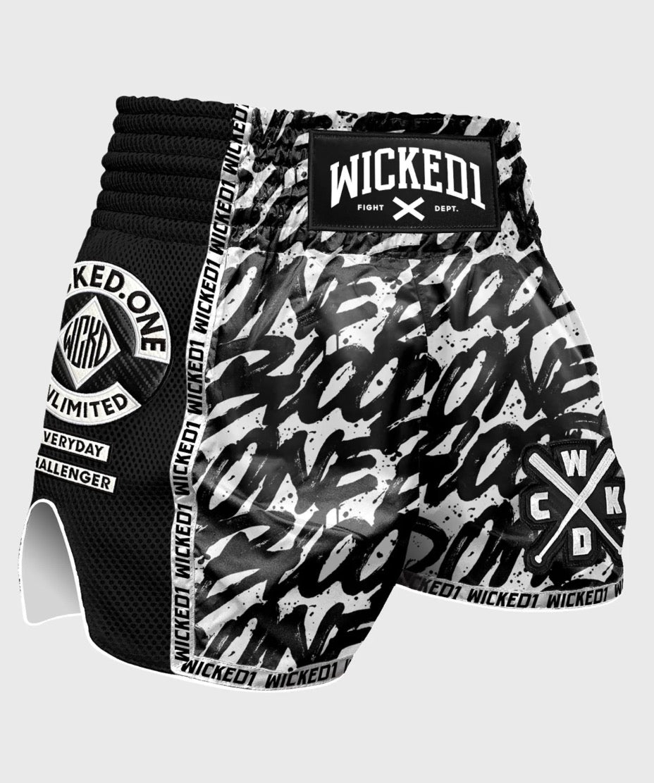 MUAY THAI SHORTS ONE BLOOD BLACK