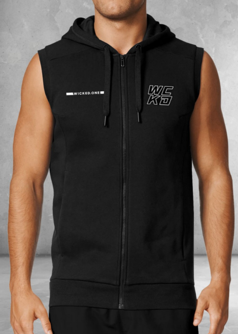 SWEAT SLEEVELESS "RAW" BLACK