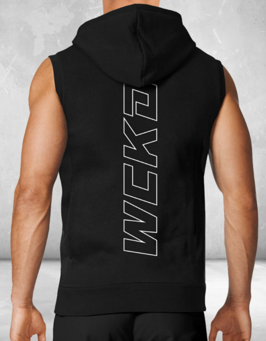 SWEAT SLEEVELESS "RAW" BLACK
